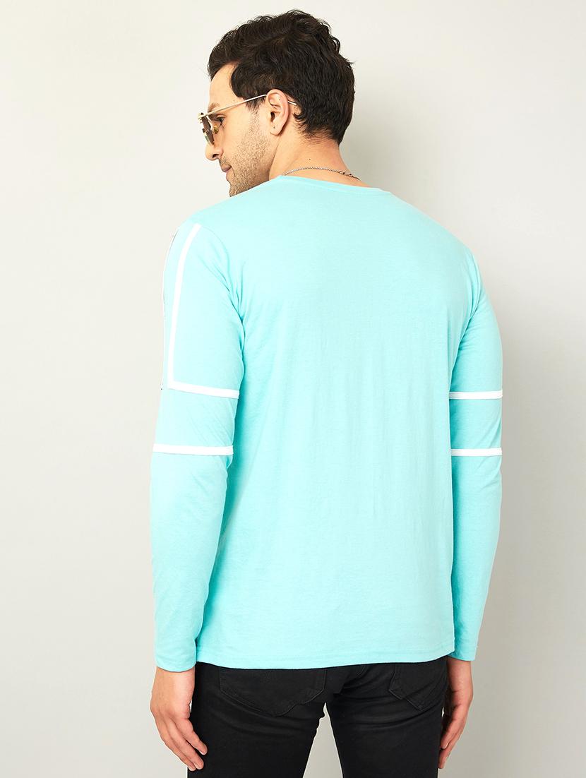 turquoise blue striped t-shirt - 18507501 - Zoom Image - 3