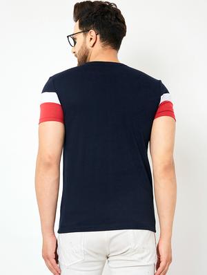 round neck color blocked t-shirt - 18507661 - Standard Image - 2