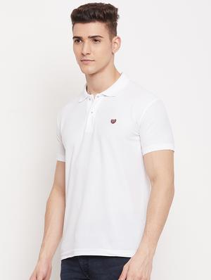 white solid polo t-shirt - 18508008 - Standard Image - 2