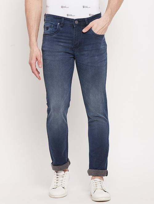 navy blue light washed denim jean - 18508012 - Standard Image - 1