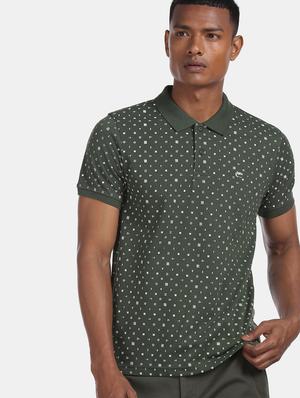 green printed polo t-shirt - 18509431 - Standard Image - 2