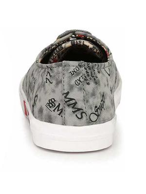 grey canvas lace up sneakers - 18509537 - Standard Image - 3