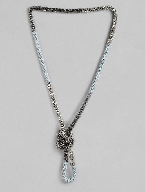 women grey long necklace - 18509729 -  Standard Image - 0