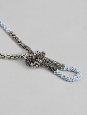 women grey long necklace - 18509729 - Standard Image - 3