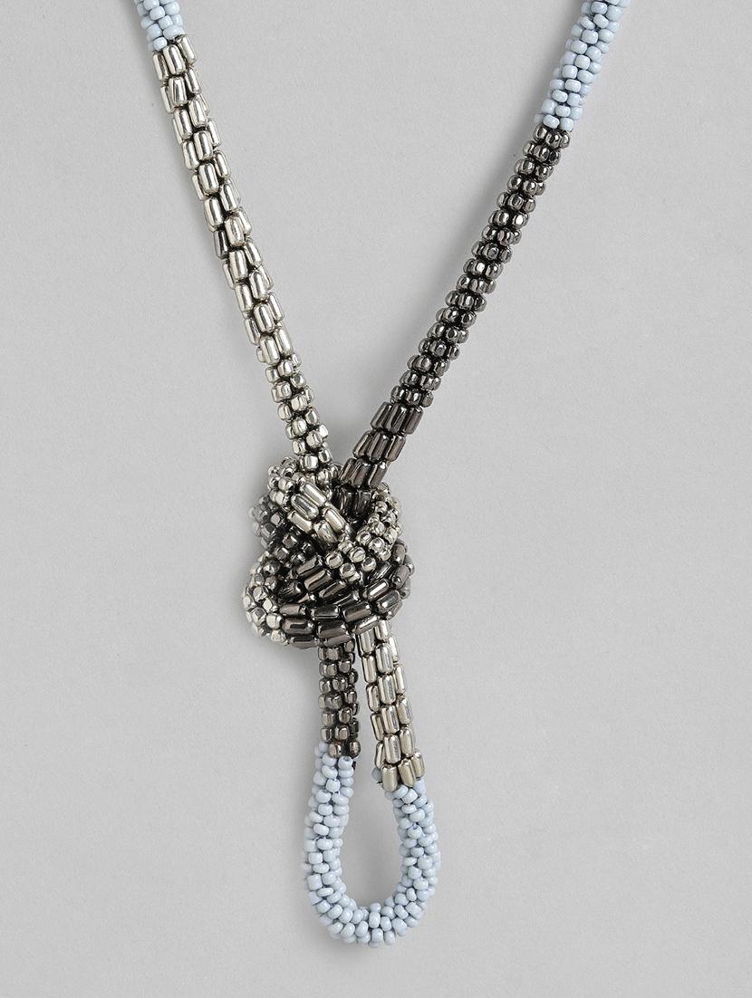 women grey long necklace - 18509729 - Zoom Image - 2