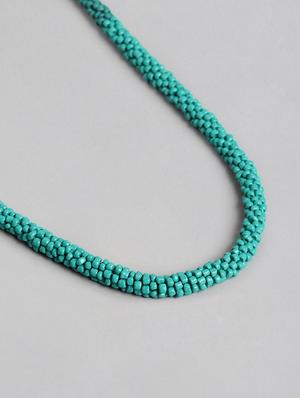 women green and blue minimal beaded necklace - 18509732 - Standard Image - 3