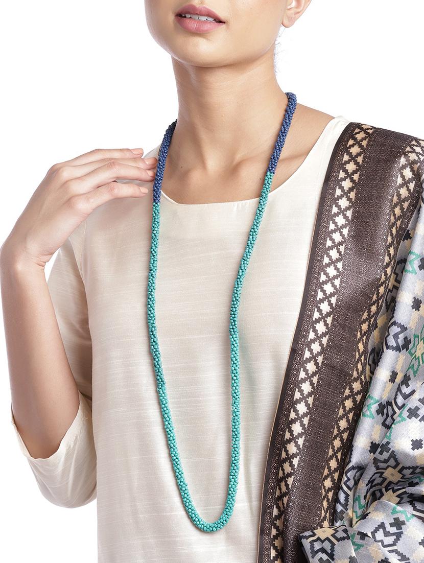 women green and blue minimal beaded necklace - 18509732 - Zoom Image - 4