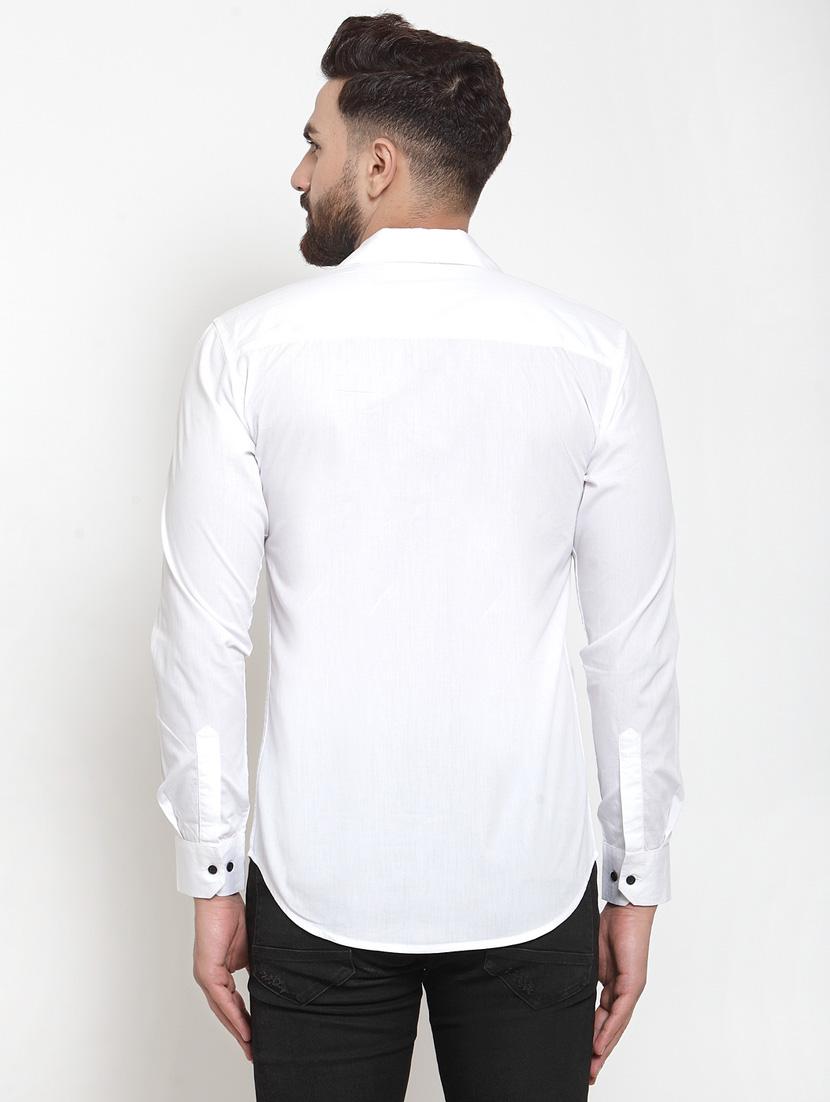 white solid casual shirt - 18509932 - Zoom Image - 3