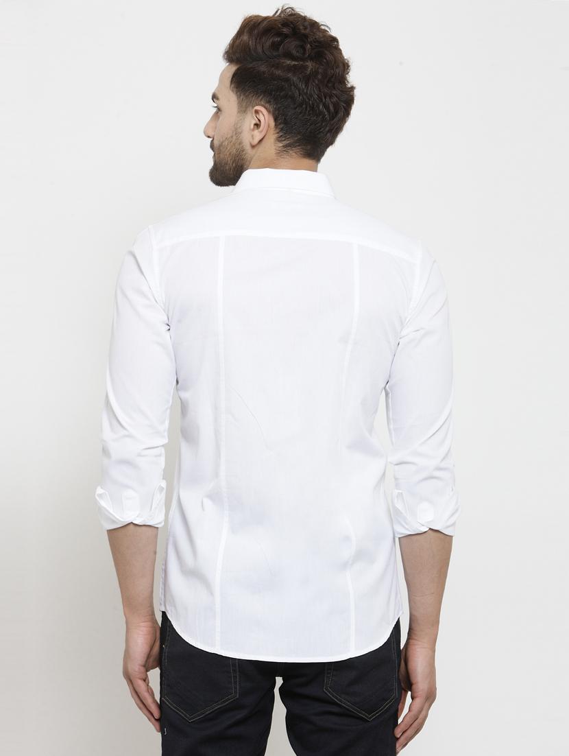 white solid casual shirt - 18509958 - Zoom Image - 3
