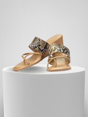 tan animal print toe separator wedge - 18510170 - Standard Image - 5