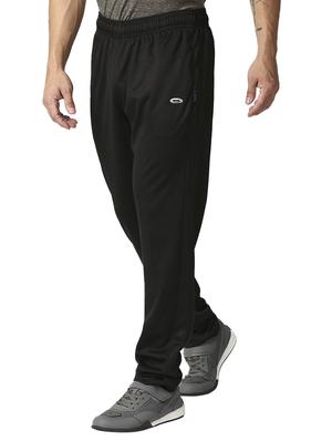 black solid joggers track pant - 18510442 - Standard Image - 2