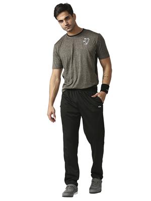 black solid joggers track pant - 18510442 - Standard Image - 4