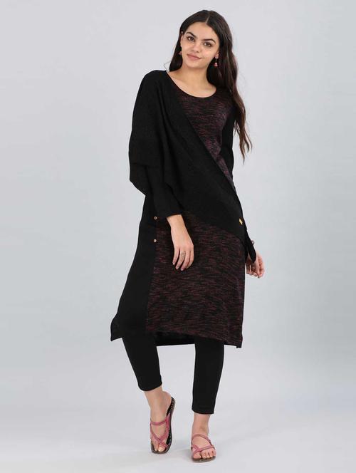 black solid shawl - 18510685 - Standard Image - 1