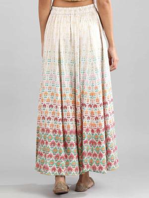 flared skirt with printed detail - 18511433 - Standard Image - 4