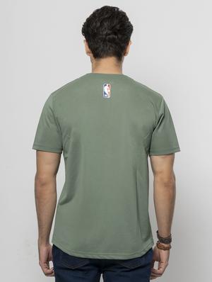 olive typography printed collarless casual shirt - 18512530 - Standard Image - 3