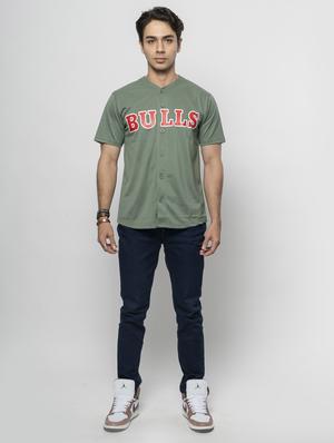 olive typography printed collarless casual shirt - 18512530 - Standard Image - 4