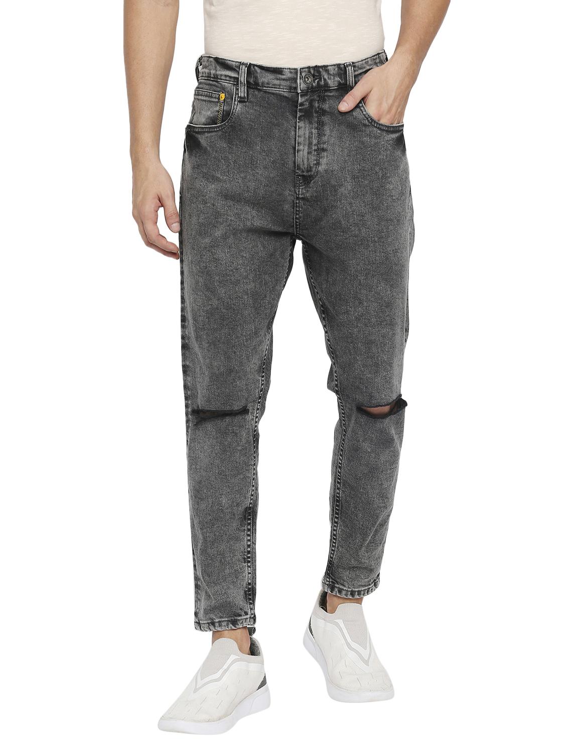 mens straight fit slash knee jeans