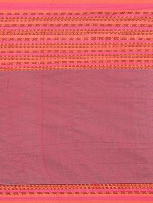 tassel detailed handloom saree with blouse - 18515038 - Standard Image - 4