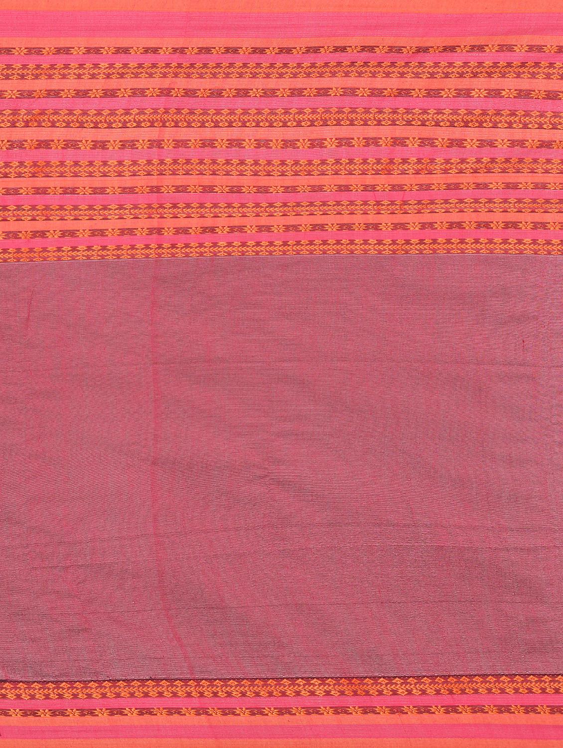 tassel detailed handloom saree with blouse - 18515038 - Zoom Image - 4