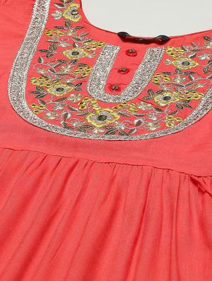 embroidered tiered ethnic dress - 18515100 - Standard Image - 5