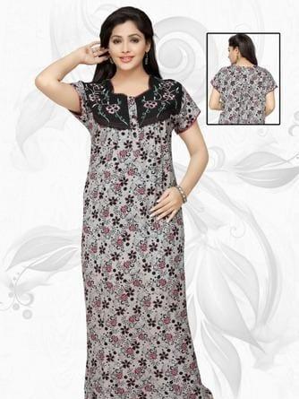 women cotton printed nighty - 18515347 - Zoom Image - 2