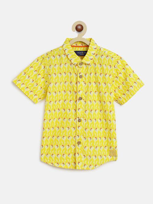 boys yellow printed shirt - 18515426 - Very Small Image - 1