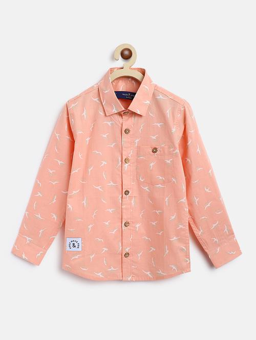 boys pink printed shirt - 18515430 - Very Small Image - 1