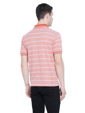 orange striped polo t-shirt - 18515659 - Standard Image - 2
