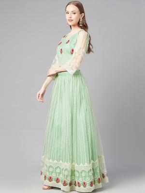 embroidered a-line lehenga and choli with dupatta - 18515733 - Standard Image - 2