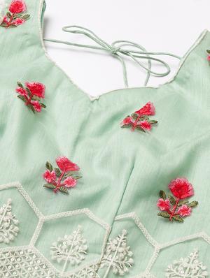 embroidered a-line lehenga and choli with dupatta - 18515733 - Standard Image - 5