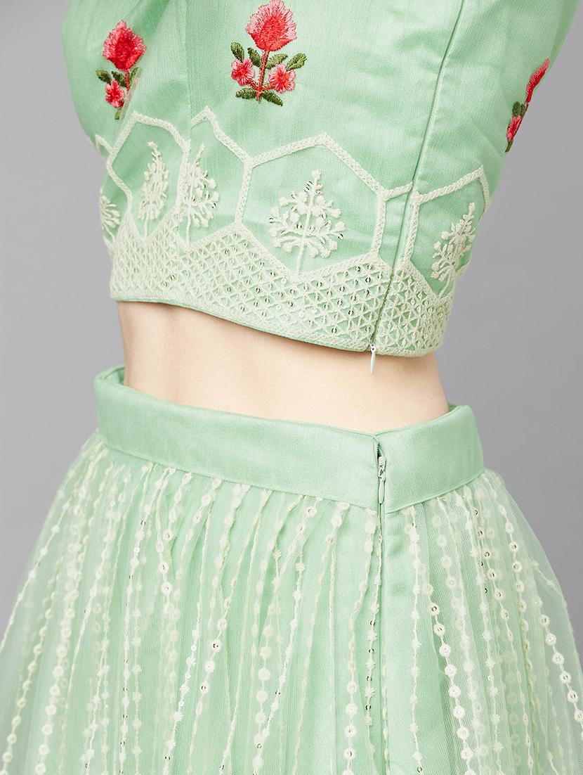embroidered a-line lehenga and choli with dupatta - 18515733 - Zoom Image - 6