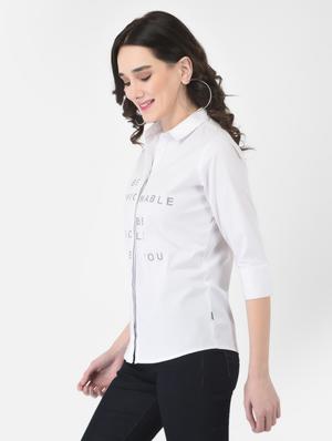 three quarter sleeved typographic shirt - 18515749 - Standard Image - 2