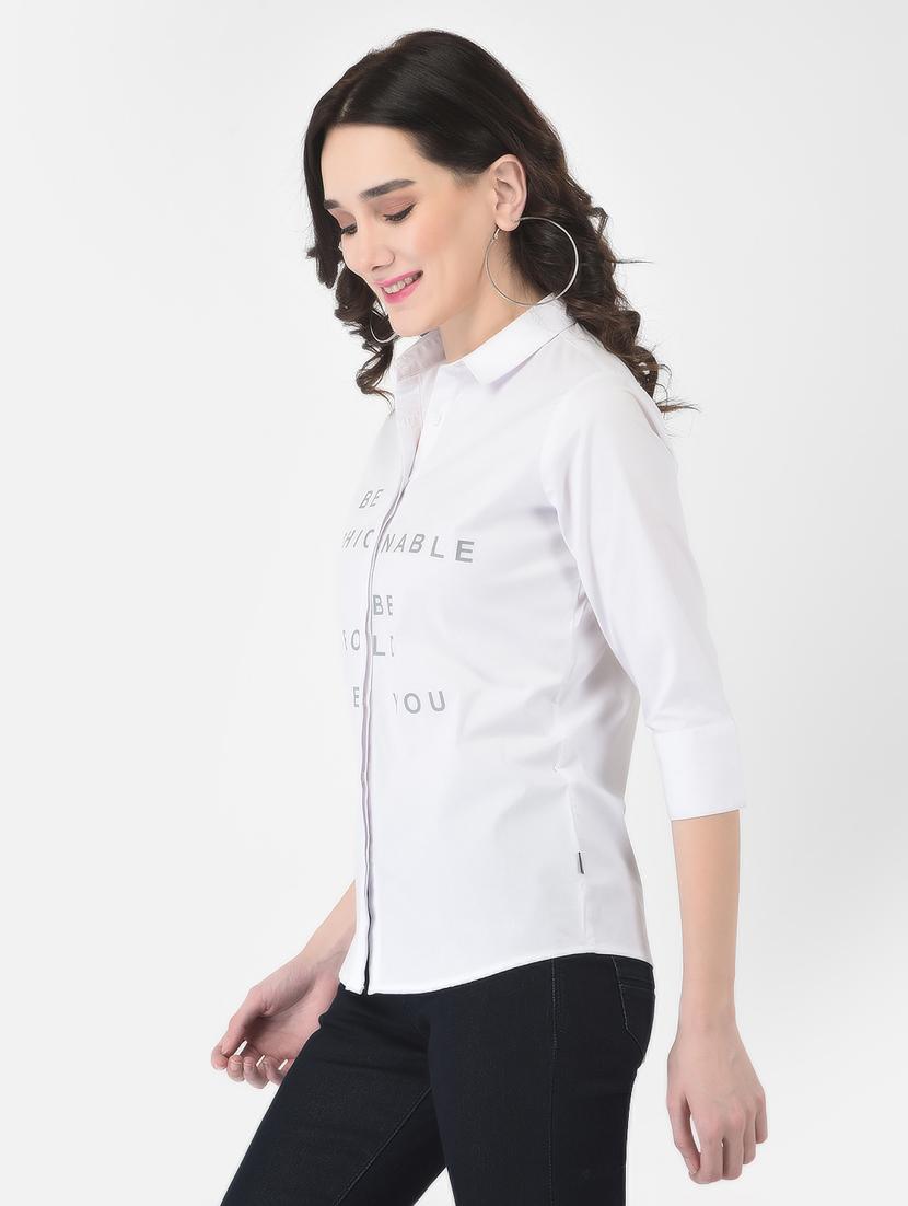 three quarter sleeved typographic shirt - 18515749 - Zoom Image - 2