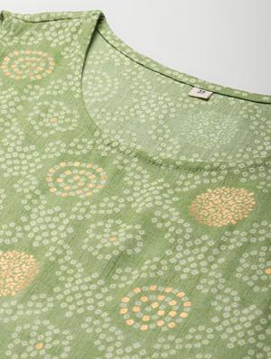 foil printed kurta with embroidered jacket - 18515768 - Standard Image - 5