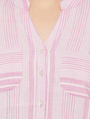 roll up sleeved striped regular shirt - 18515790 - Standard Image - 5