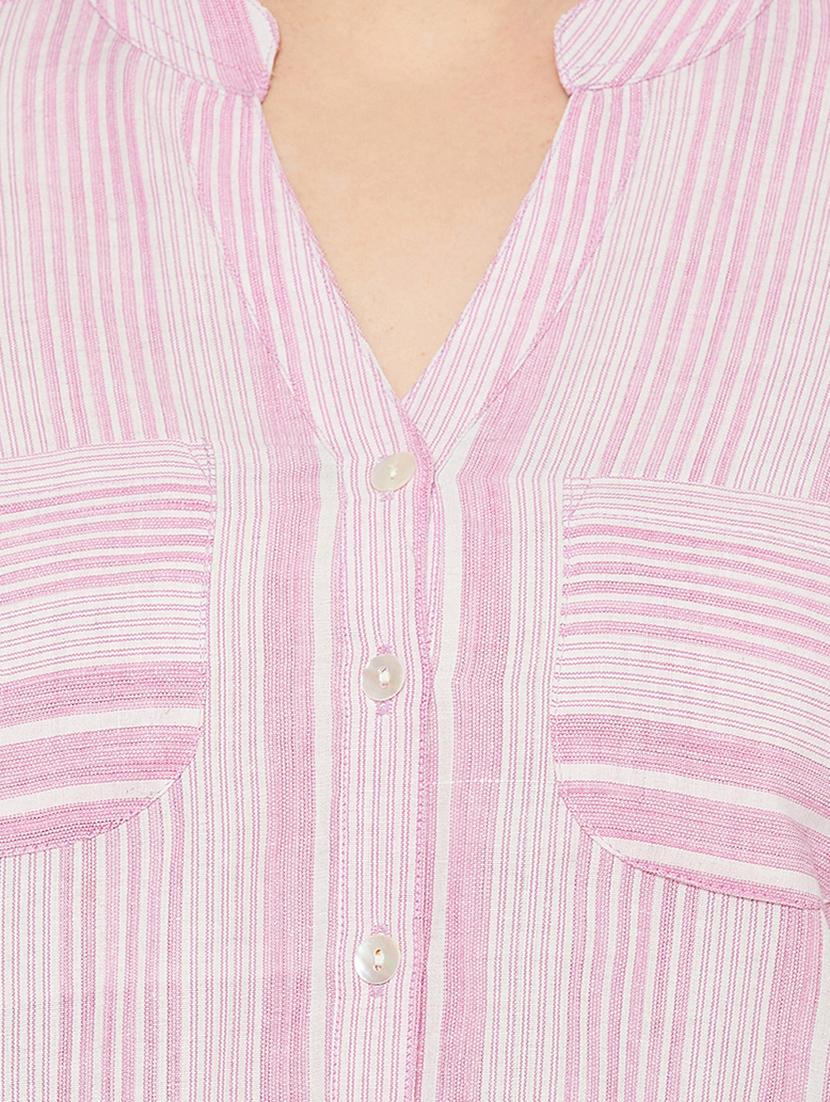 roll up sleeved striped regular shirt - 18515790 - Zoom Image - 5