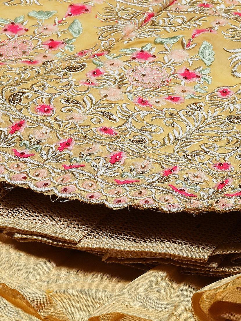 embroidered semi-stitched lehenga choli with dupatta - 18515798 - Zoom Image - 7