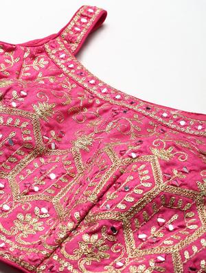 sequined semi-stitched lehenga and choli with dupatta - 18515802 - Standard Image - 5