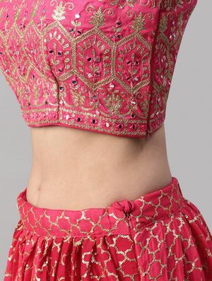 sequined semi-stitched lehenga and choli with dupatta - 18515802 - Standard Image - 6