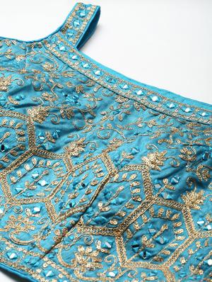 floral semi-stitched lehenga and choli with dupatta - 18515803 - Standard Image - 5