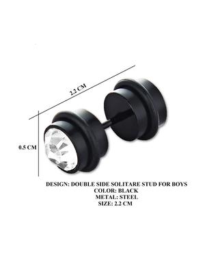 black stud earring - 18516651 - Standard Image - 3
