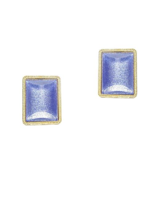 blue stoned studs earring - 18516821 - Standard Image - 1