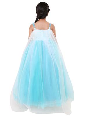 girls square neck embellished flared party gown - 18517141 - Standard Image - 2