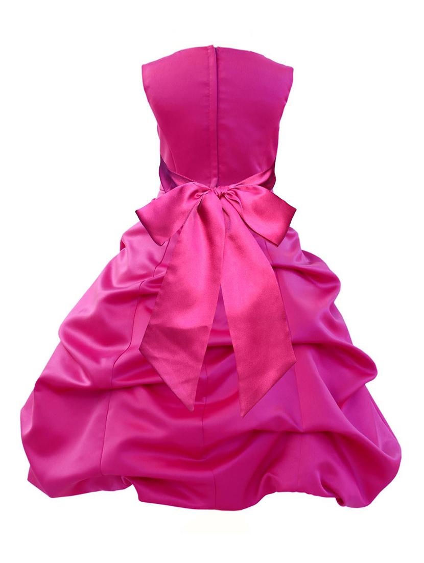 girls round neck solid layered party gown - 18517437 - Zoom Image - 2