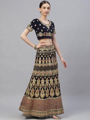 lehenga choli and dupatta with embroidery work - 18518624 - Standard Image - 2