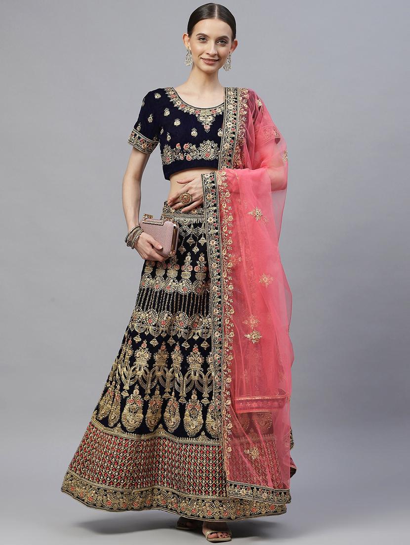 lehenga choli and dupatta with embroidery work - 18518624 - Zoom Image - 1