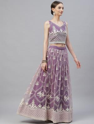 lehenga choli and dupatta with digital print & embroidery work - 18518625 - Standard Image - 2