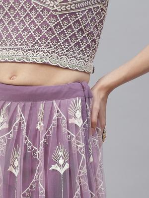 lehenga choli and dupatta with digital print & embroidery work - 18518625 - Standard Image - 5