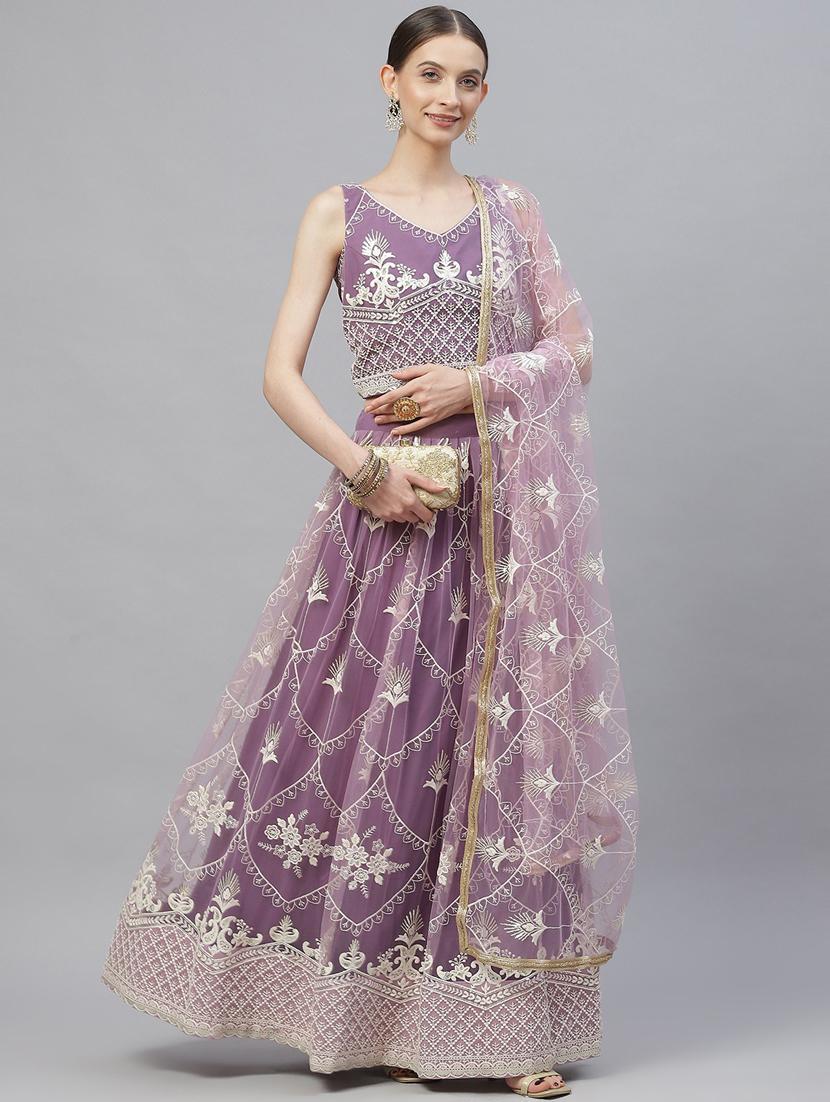 lehenga choli and dupatta with digital print & embroidery work - 18518625 - Zoom Image - 1
