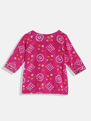 girls bandhani kurta sharara set - 18518646 - Standard Image - 2